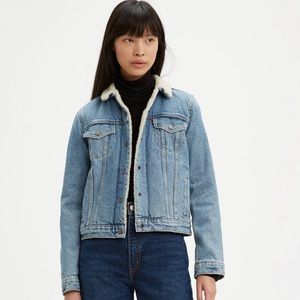 Levis original sherpa denim trucker jacket